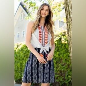 THML stripes & prints women’s sleeveless dress size small